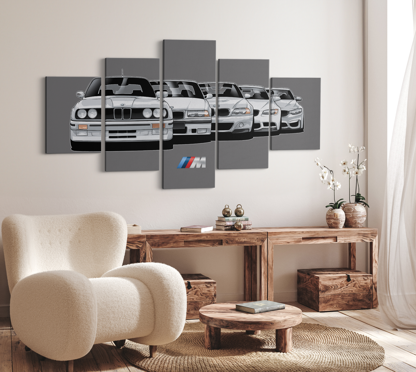 BMW M3 5 GENERATIONS WALL ART