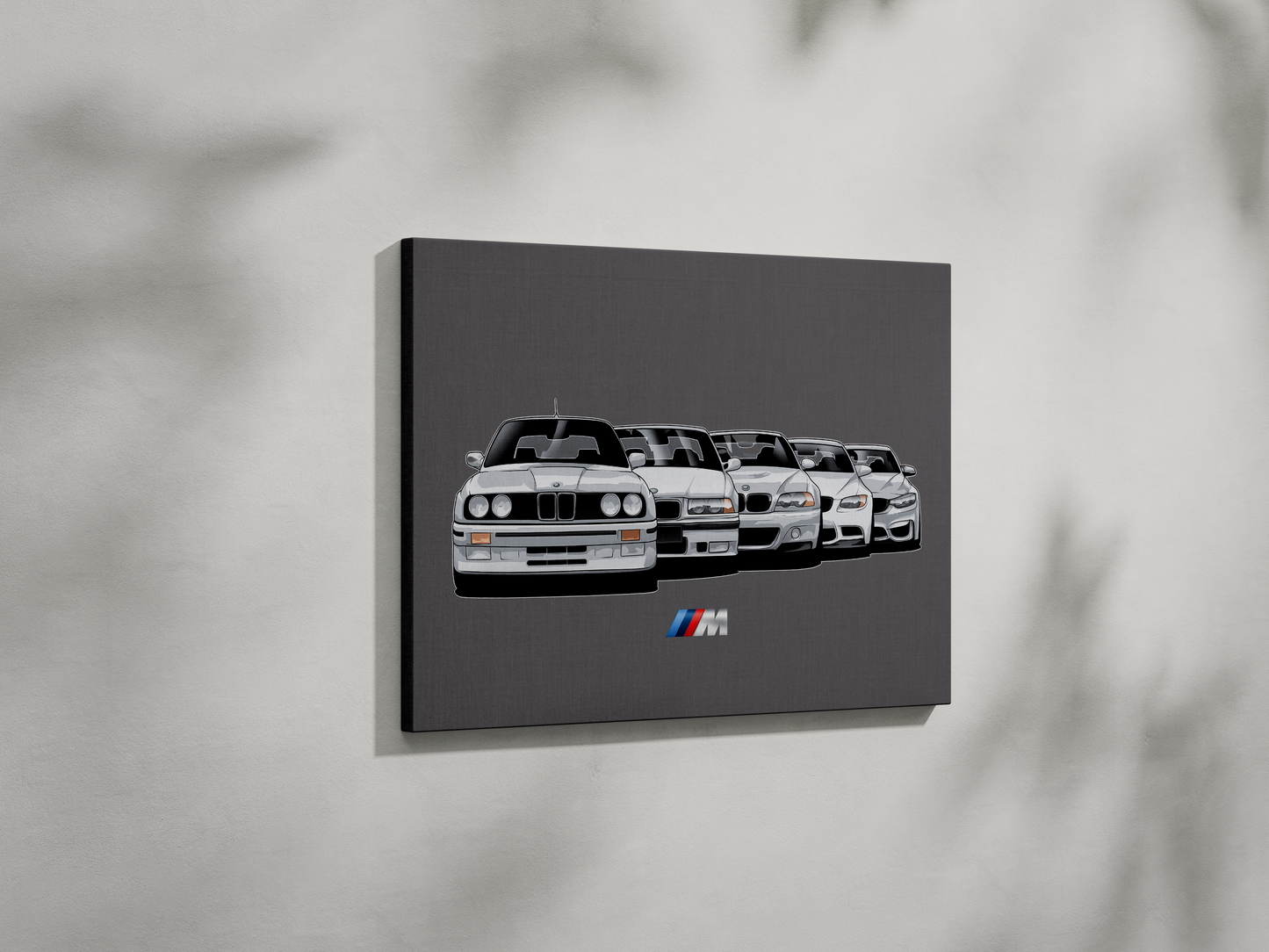 BMW M3 5 GENERATIONS WALL ART