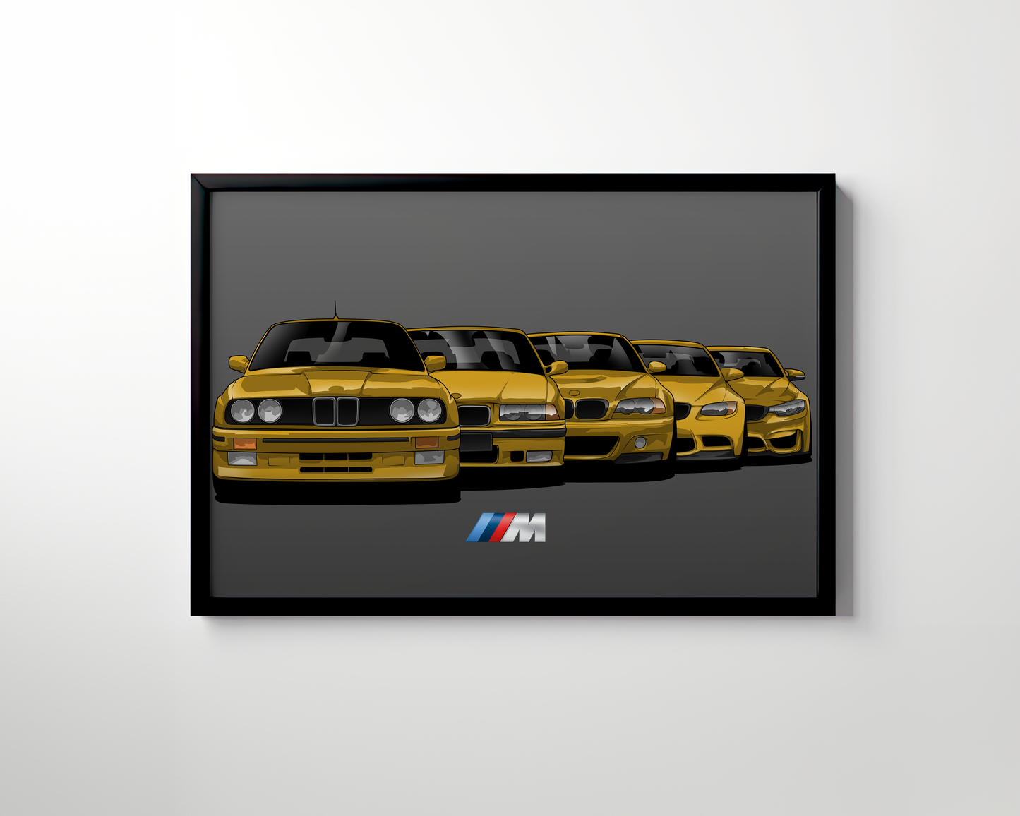 BMW M3 5 GENERATIONS WALL ART