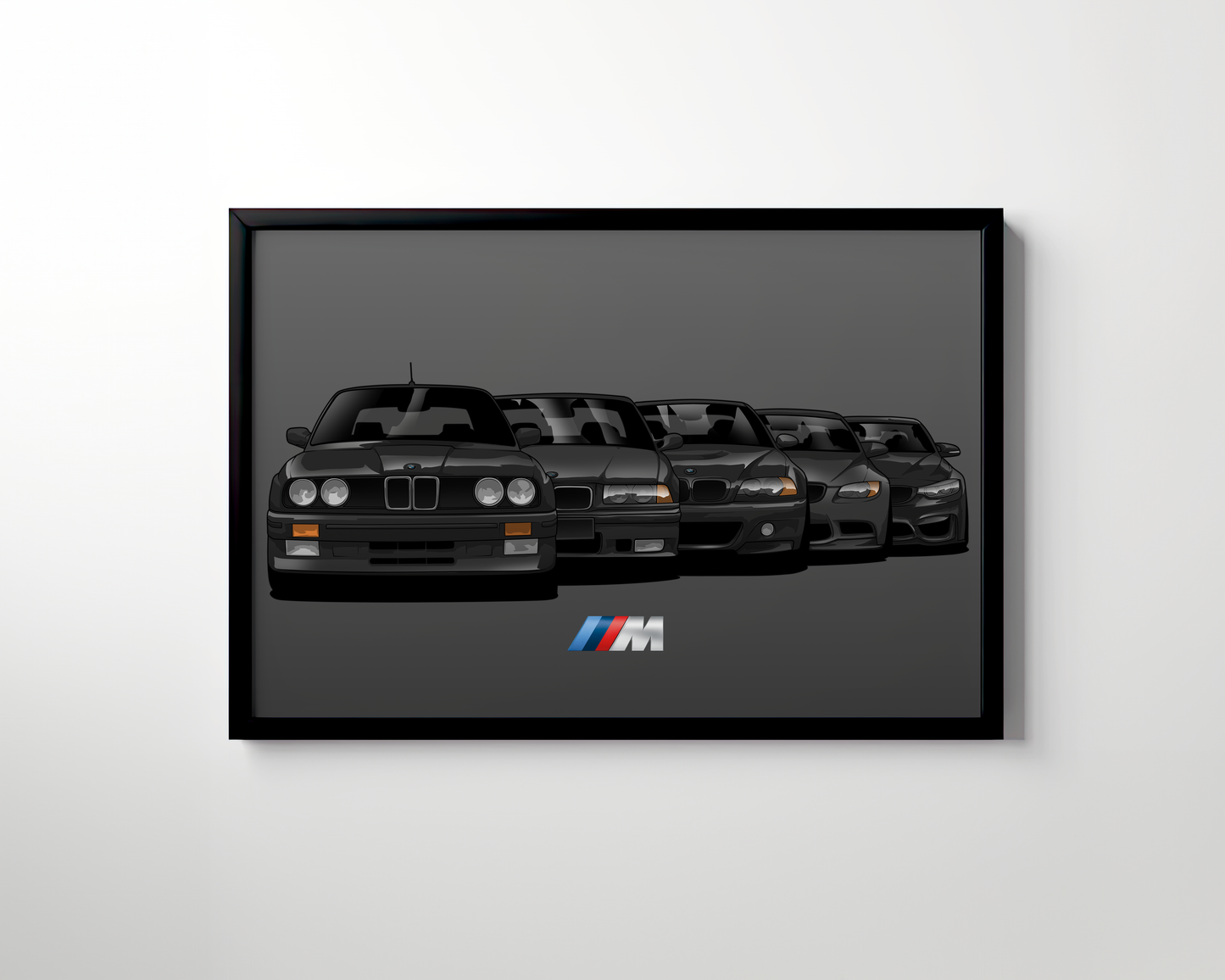 BMW M3 5 GENERATIONS WALL ART