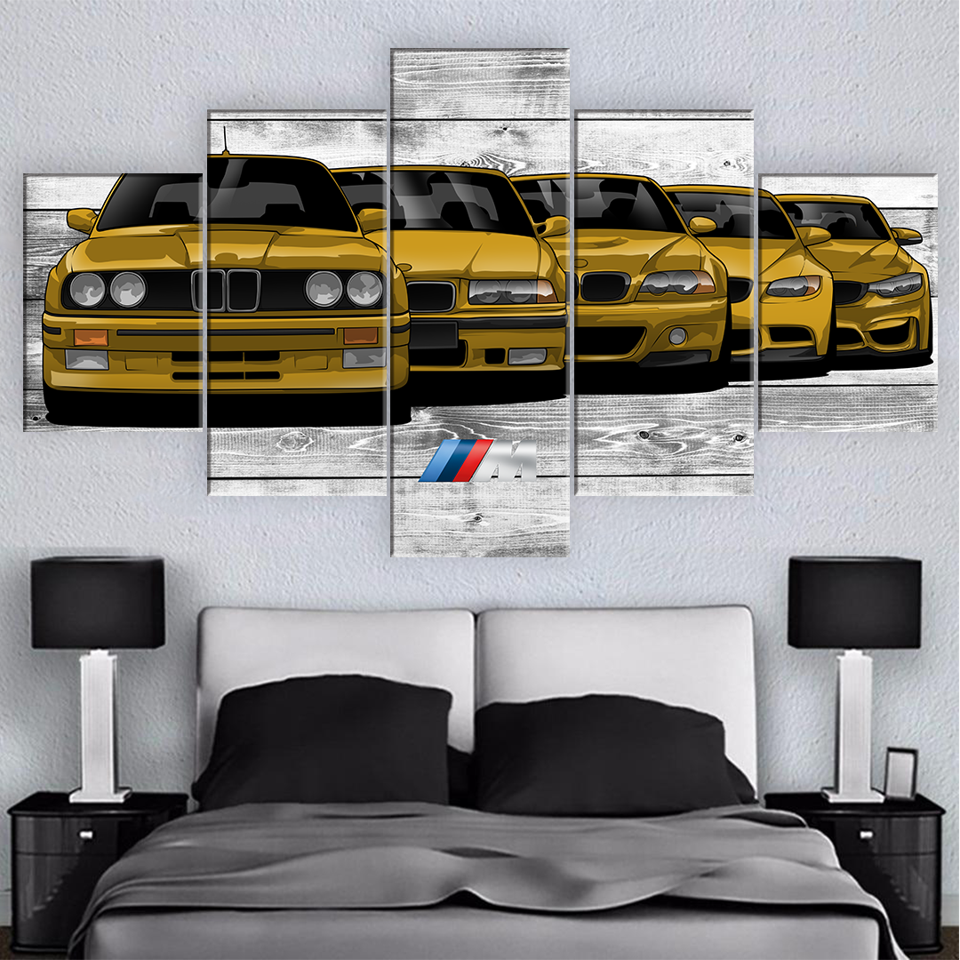 BMW M3 5 GENERATIONS WALL ART