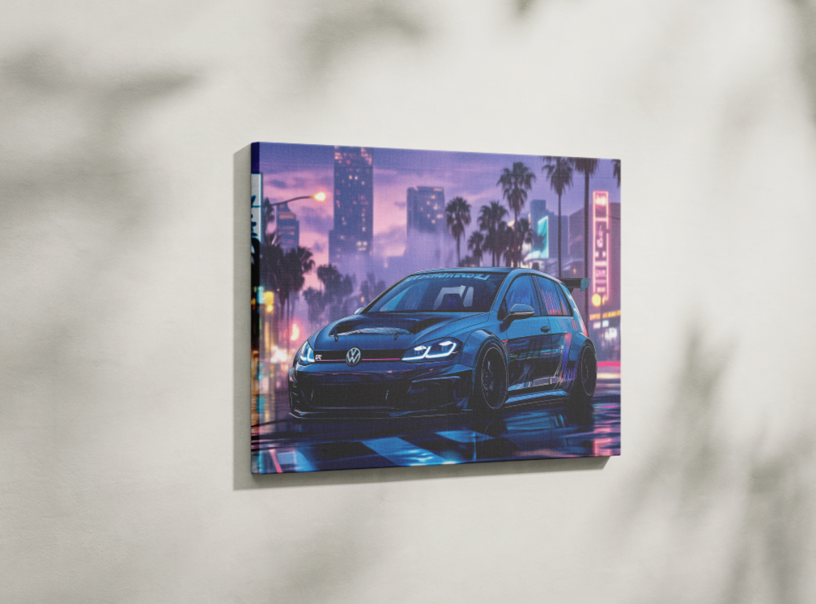 VOLKSWAGEN GOLF CANVAS ART