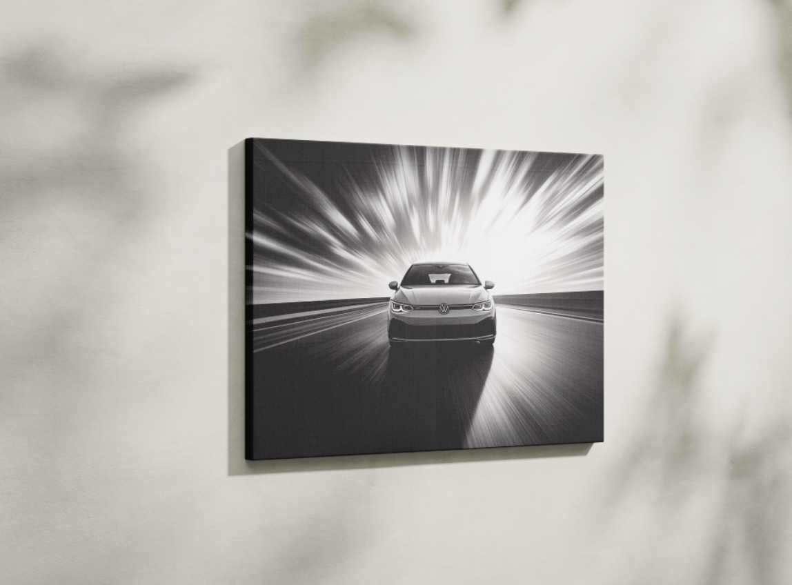 VOLKSWAGEN GOLF CANVAS ART