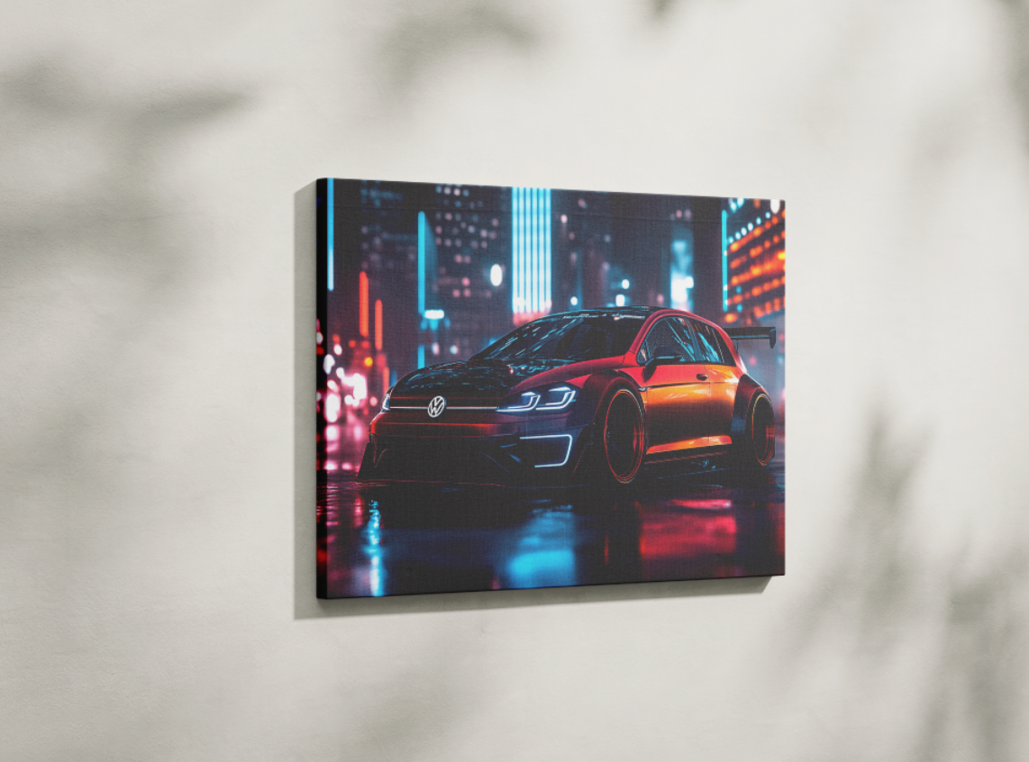 VOLKSWAGEN GOLF CANVAS ART