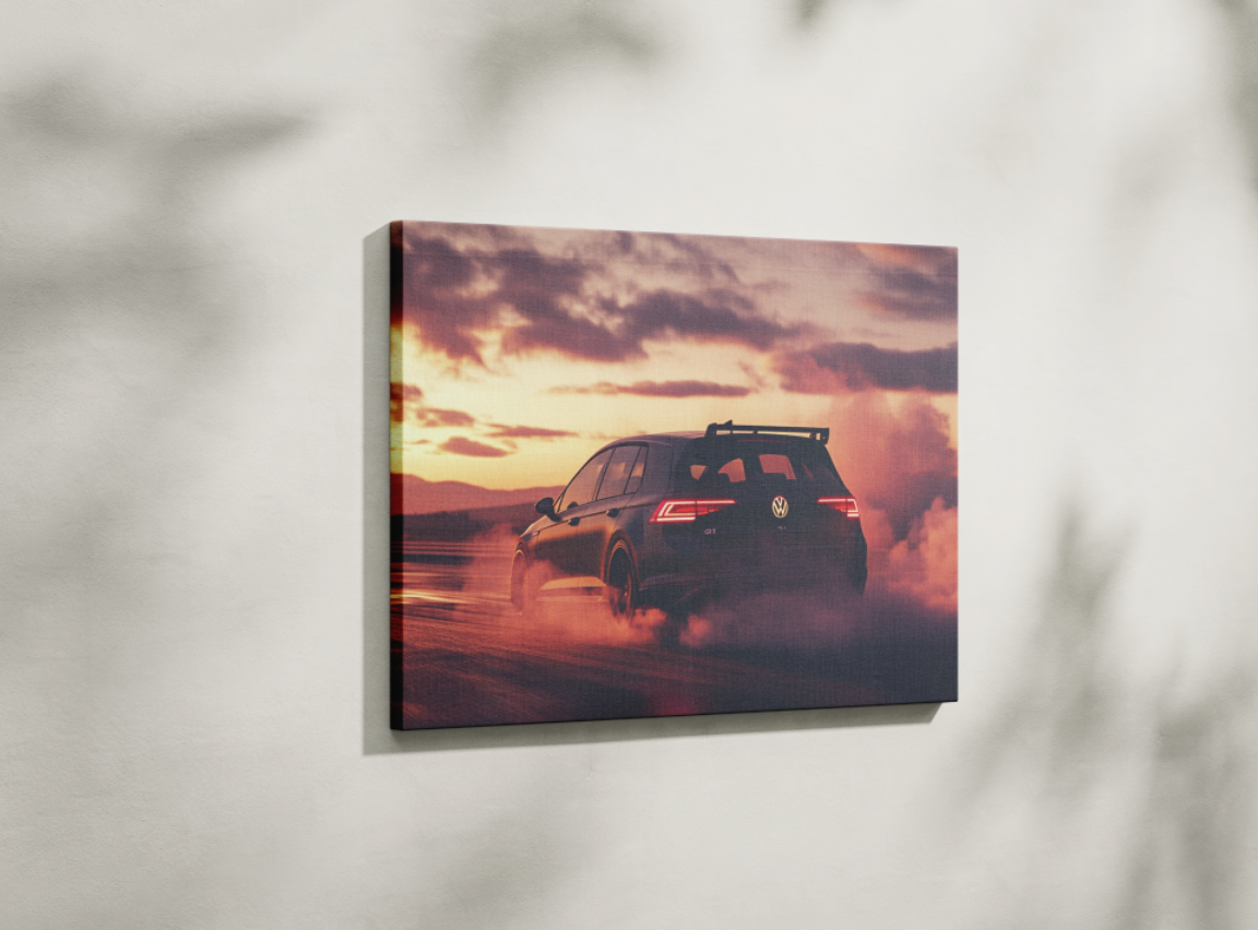 VOLKSWAGEN GOLF CANVAS ART