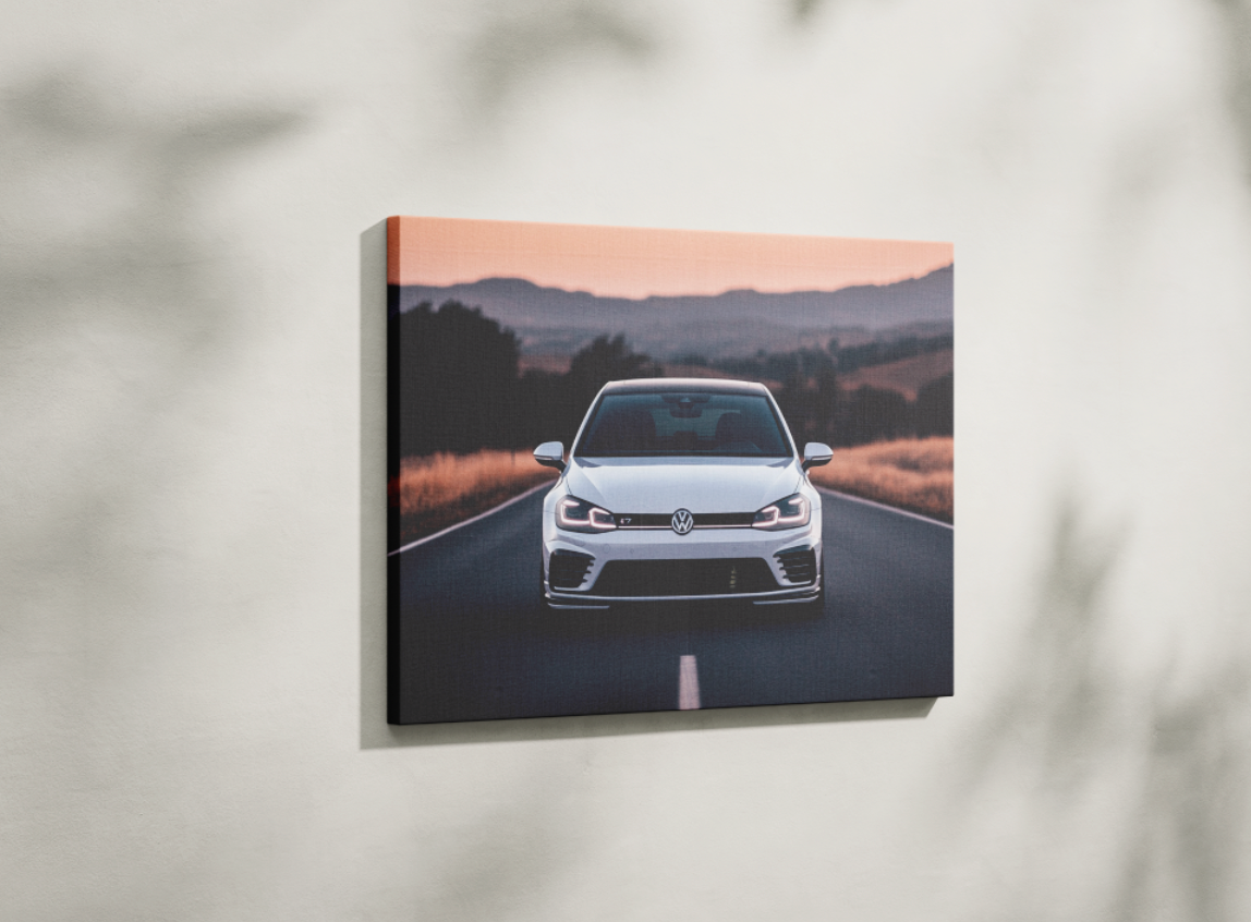 VOLKSWAGEN GOLF CANVAS ART