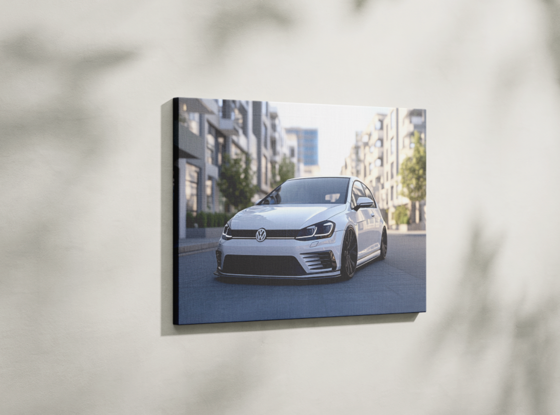 VOLKSWAGEN GOLF CANVAS ART