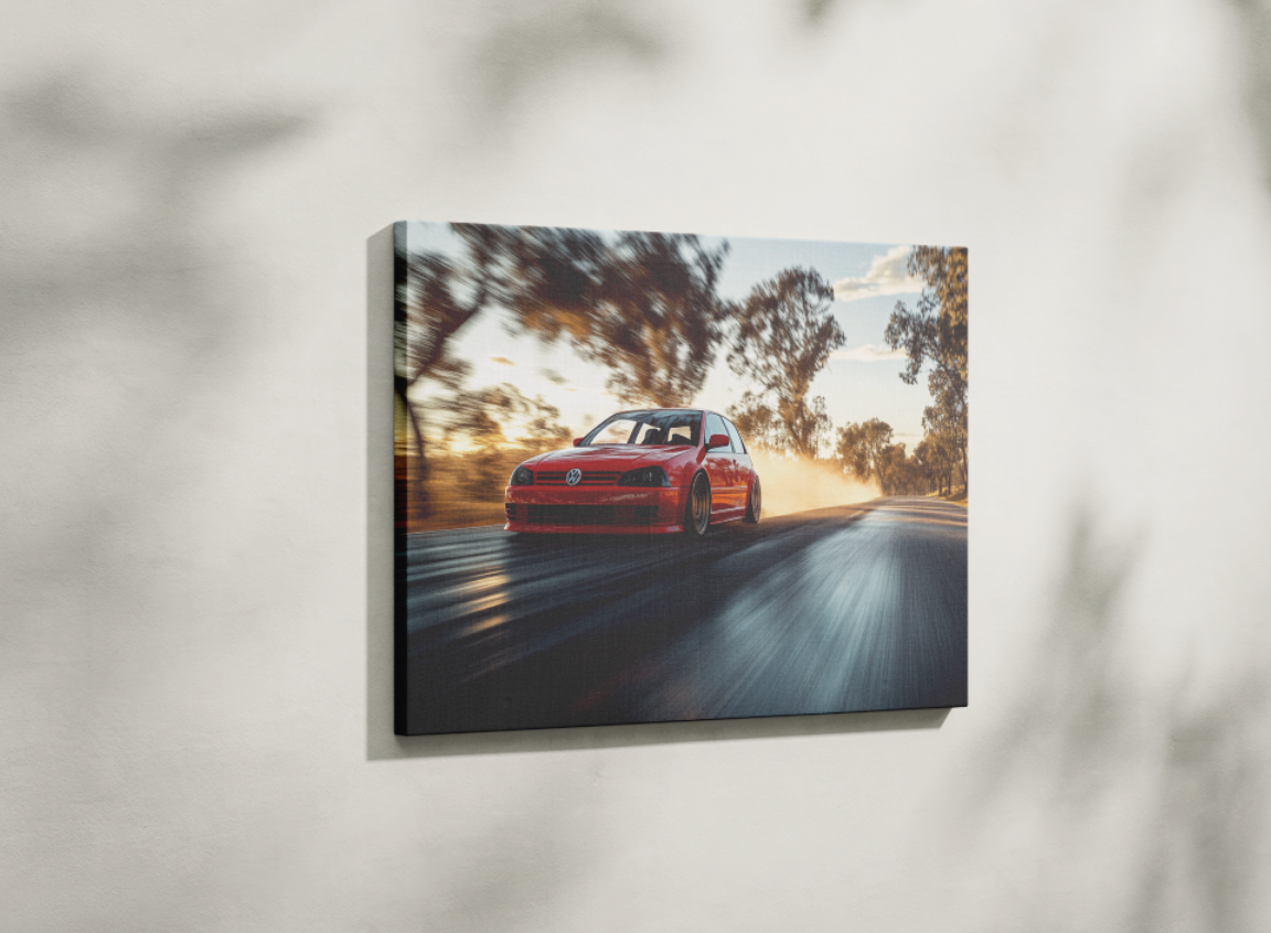 VOLKSWAGEN GOLF CANVAS ART