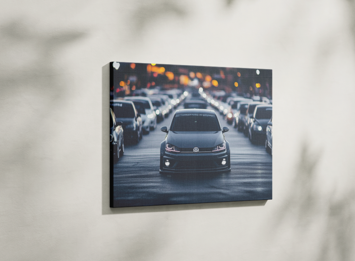 VOLKSWAGEN GOLF CANVAS ART