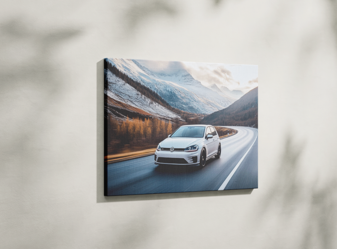 VOLKSWAGEN GOLF CANVAS ART