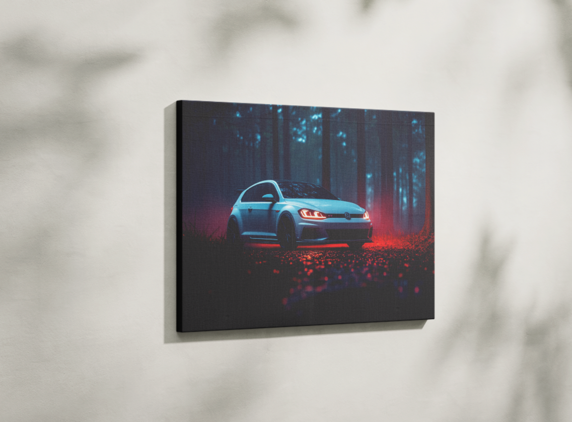 VOLKSWAGEN GOLF CANVAS ART