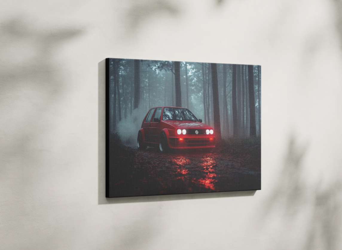 VOLKSWAGEN GOLF CANVAS ART