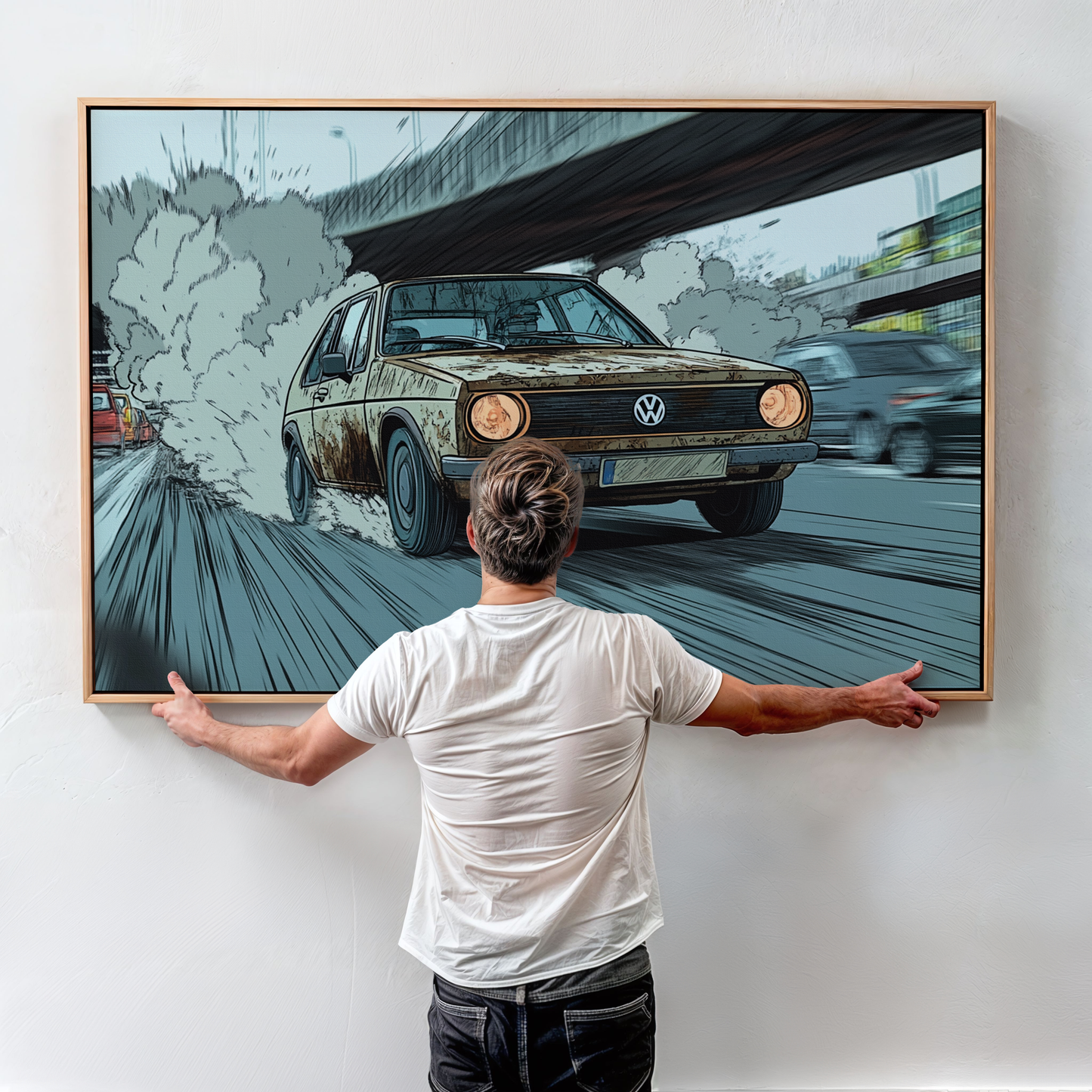 VOLKSWAGEN GOLF CANVAS ART