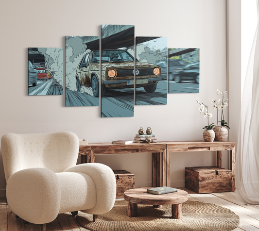 VOLKSWAGEN GOLF CANVAS ART