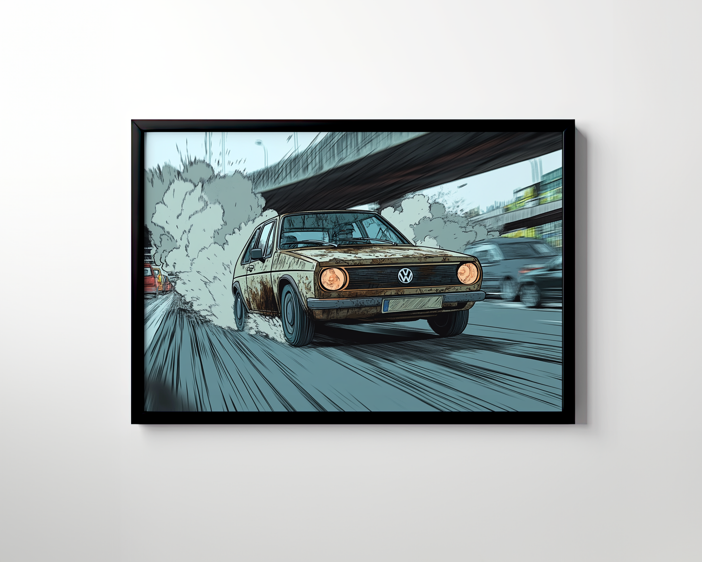 VOLKSWAGEN GOLF CANVAS ART