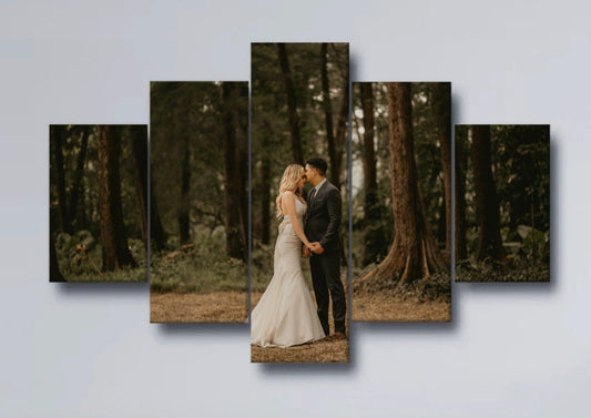 Personalized Photo to Framed 5 Piece Canvas Wall Art