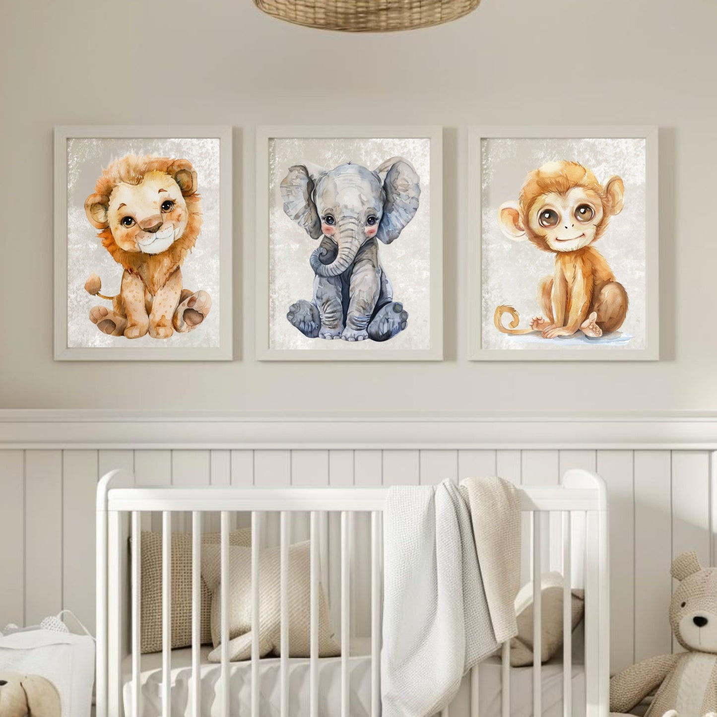 Animals Nursery Wall Art Gender Neutral