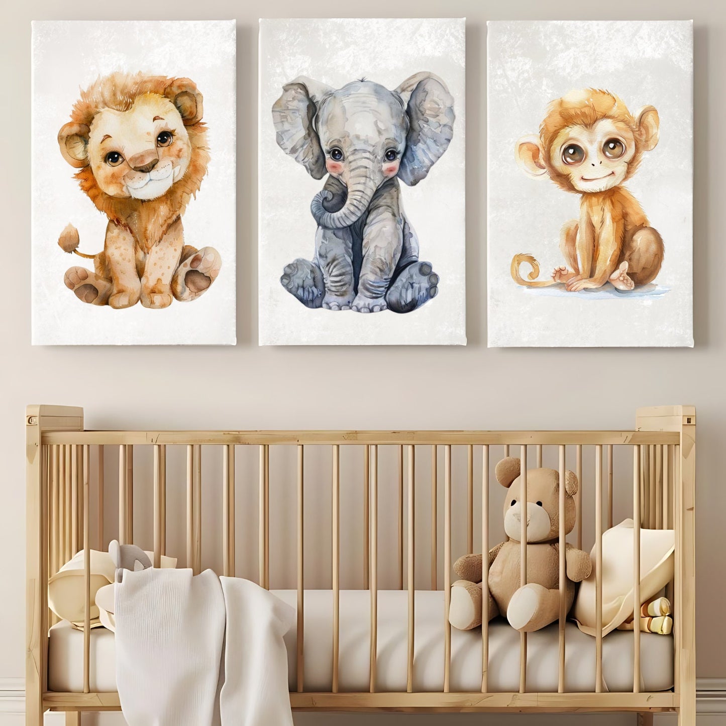 Animals Nursery Wall Art Gender Neutral