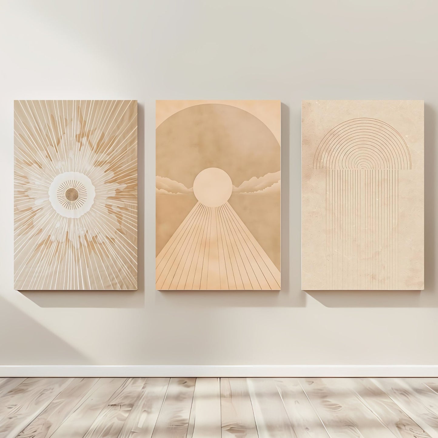 Boho Neutral Modern Wall Art