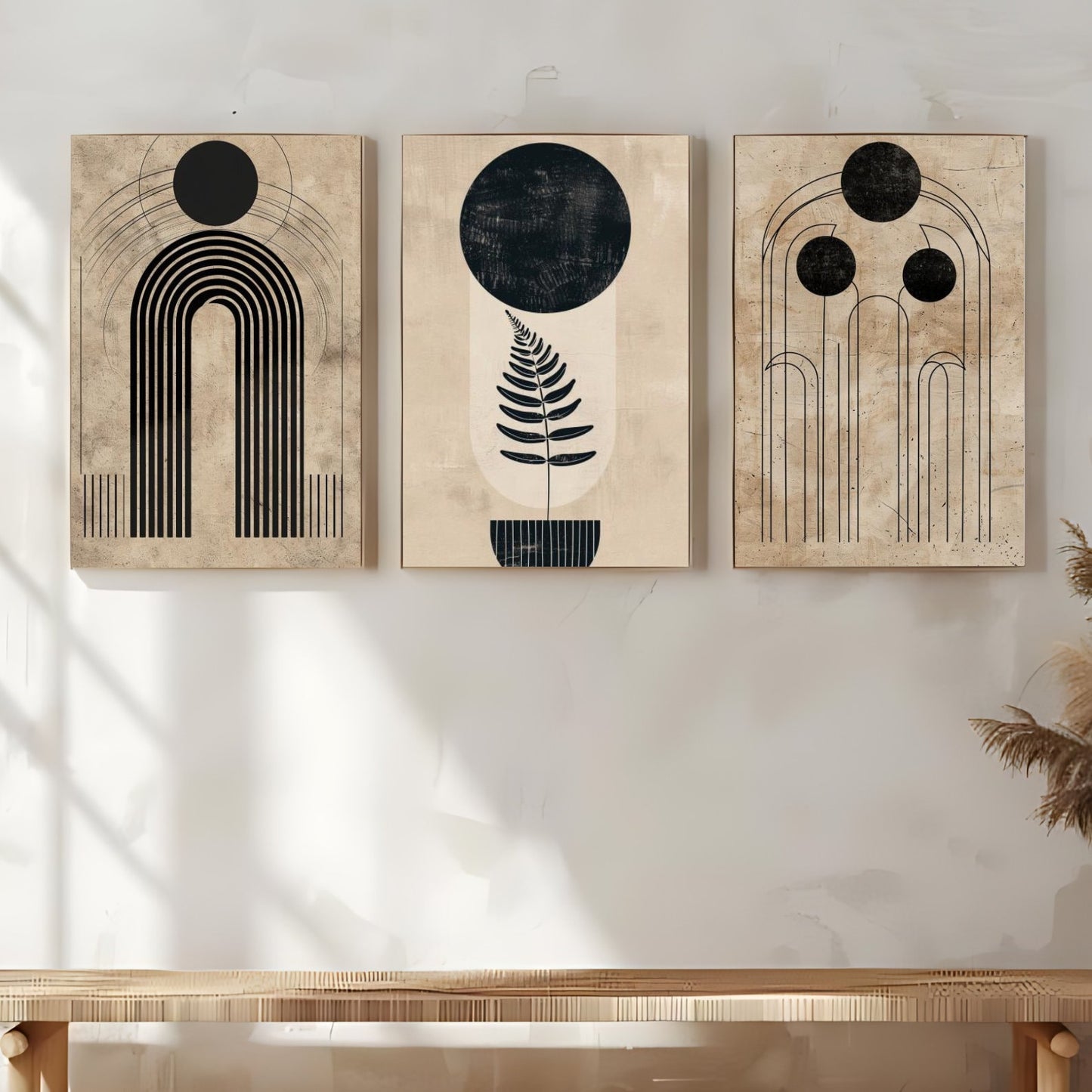 Boho Neutral Modern Wall Art