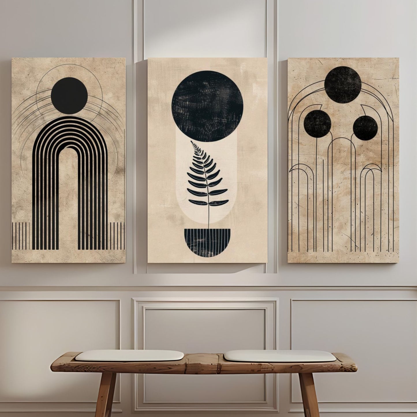 Boho Neutral Modern Wall Art