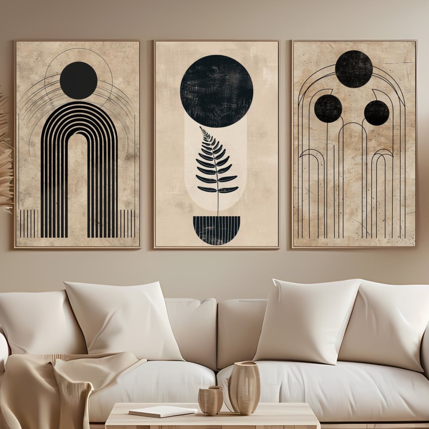 Boho Neutral Modern Wall Art