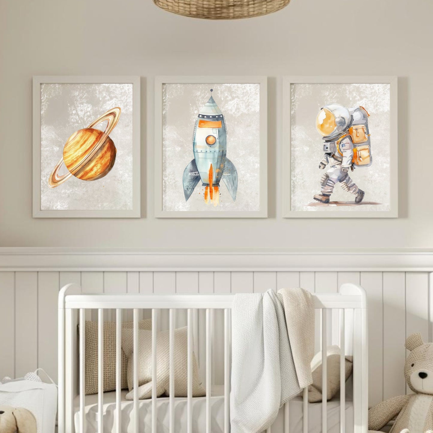 Astronaut Nursery Canvas Art