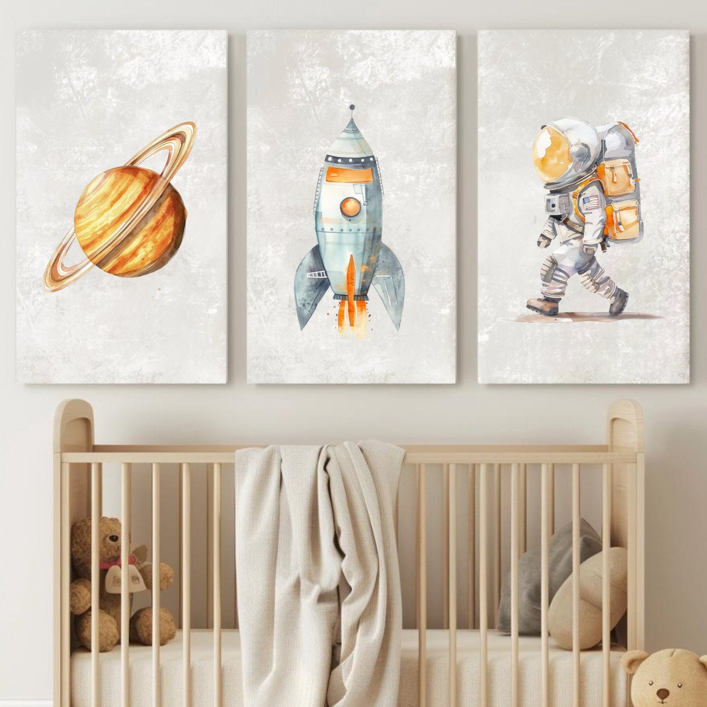 Astronaut Nursery Canvas Art