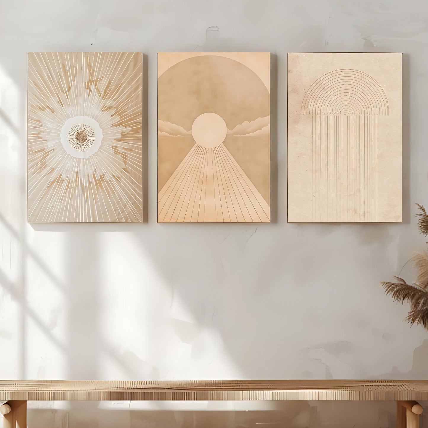 Boho Neutral Modern Wall Art