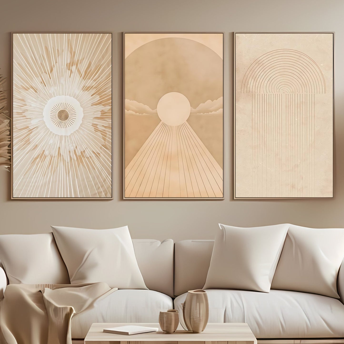 Boho Neutral Modern Wall Art