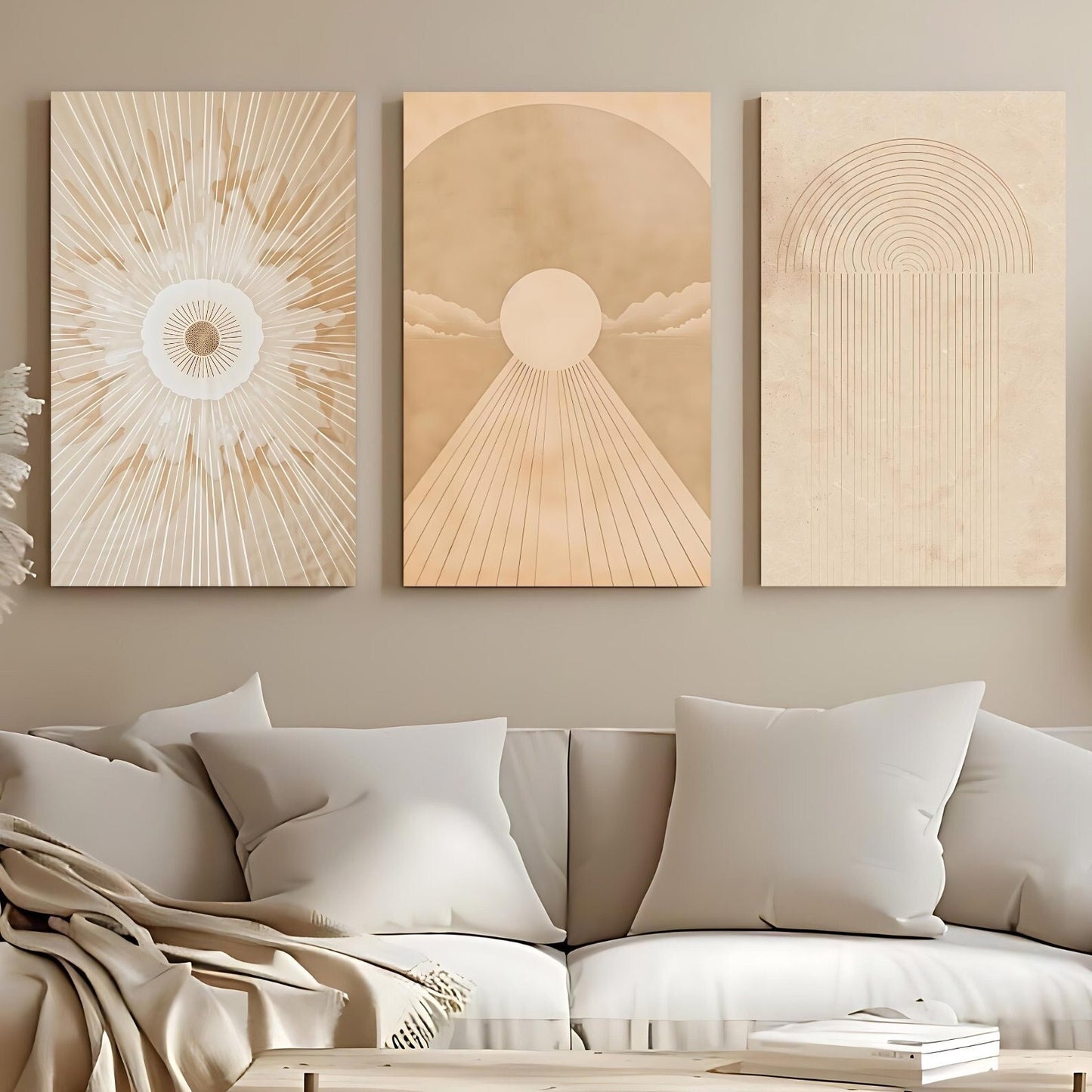 Boho Neutral Modern Wall Art