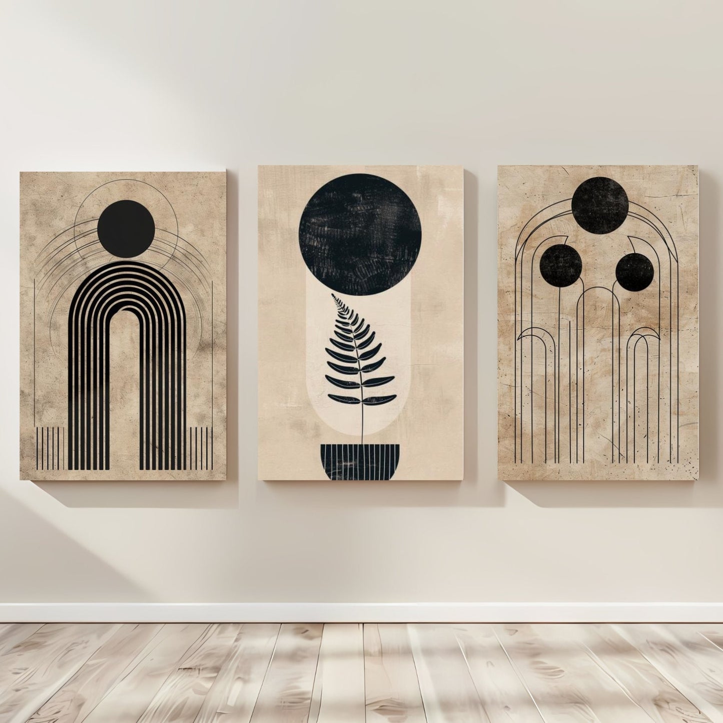 Boho Neutral Modern Wall Art