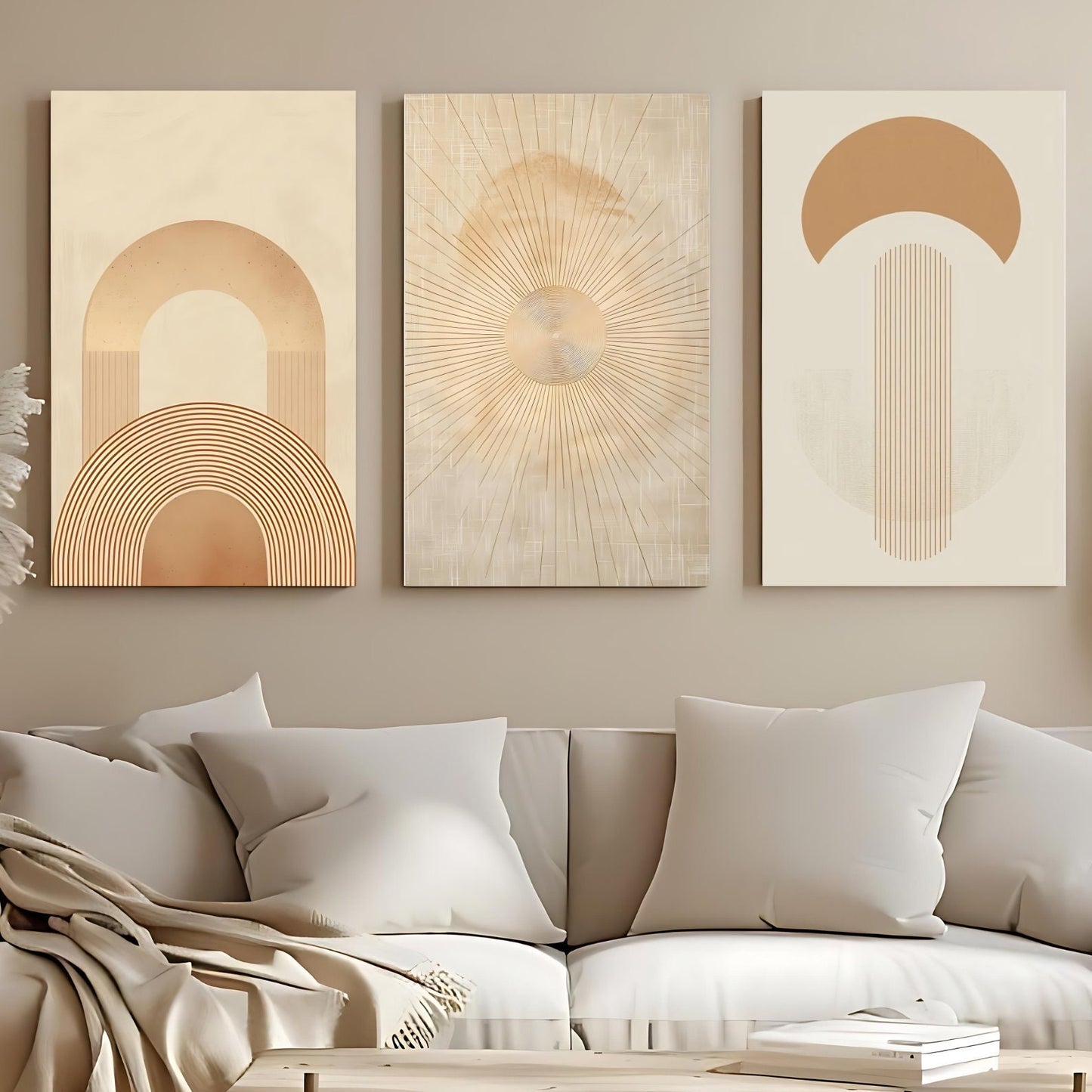 Boho Wall Art Geometric Sun