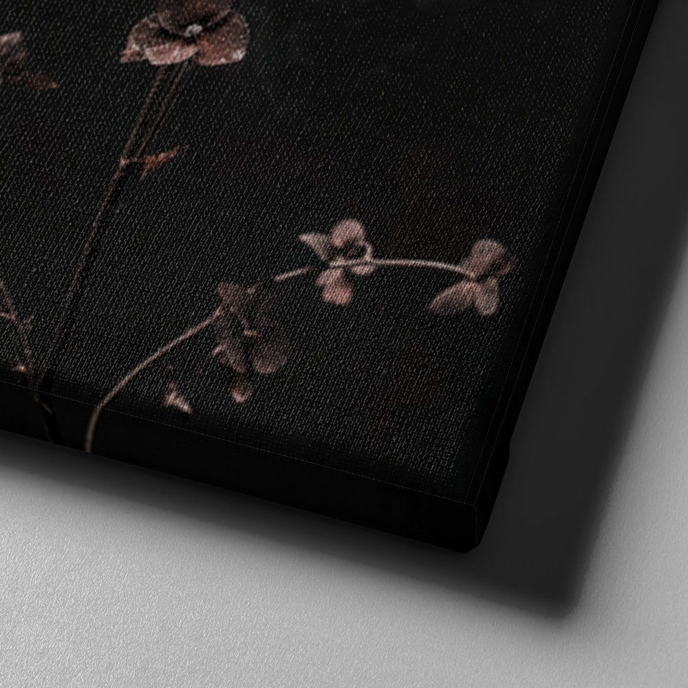 Dark Dried Wildflower Wall Art Set