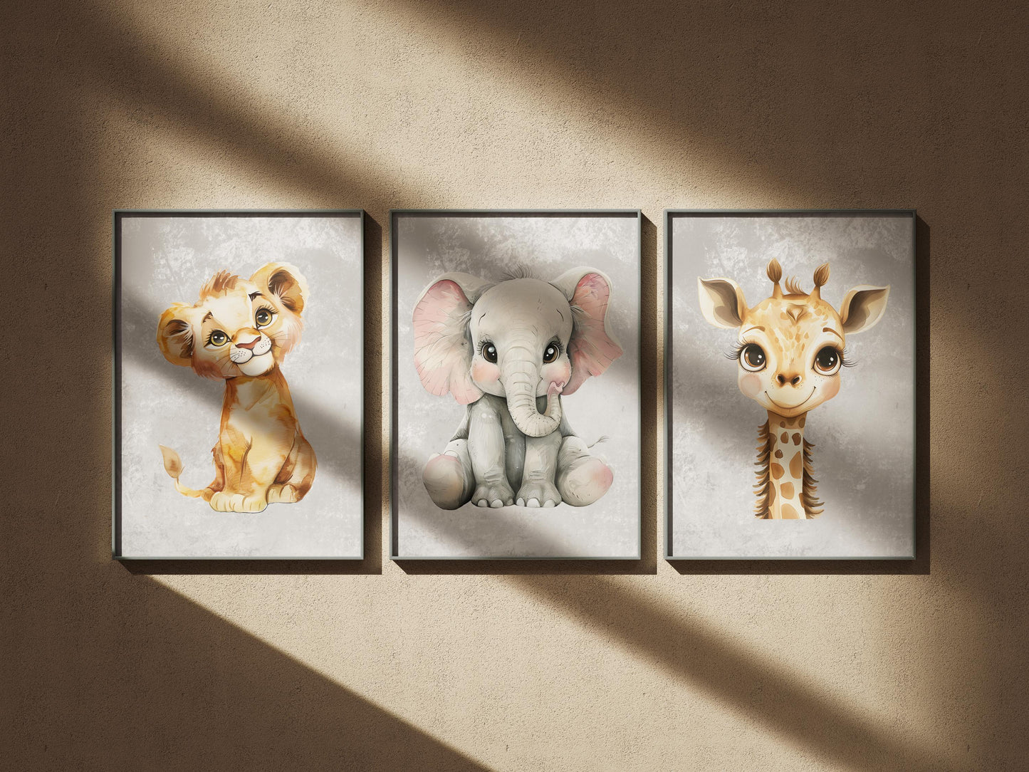 Animals Nursery Wall Art Gender Neutral