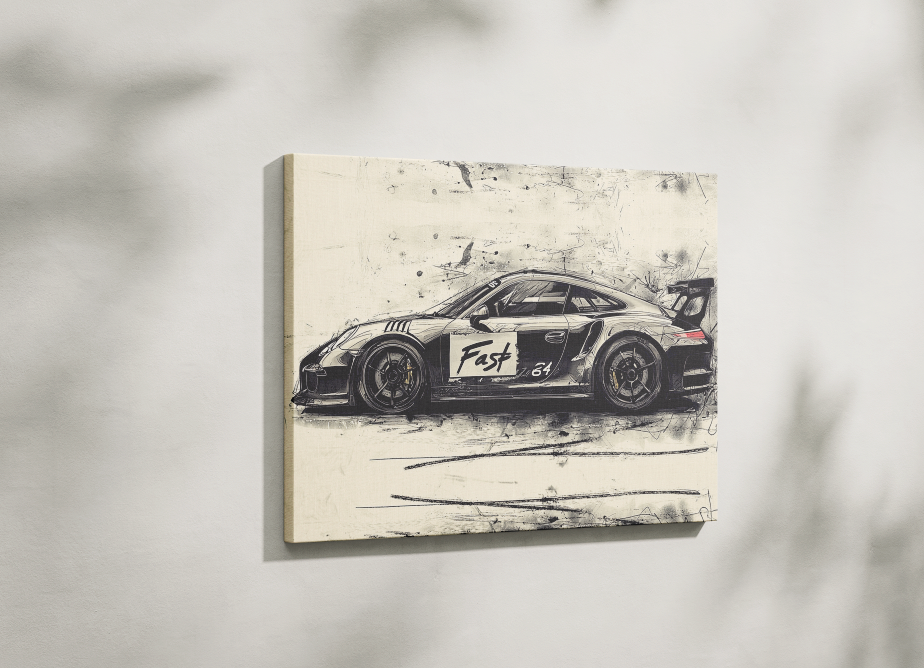 PORSCHE CAR WALL ART