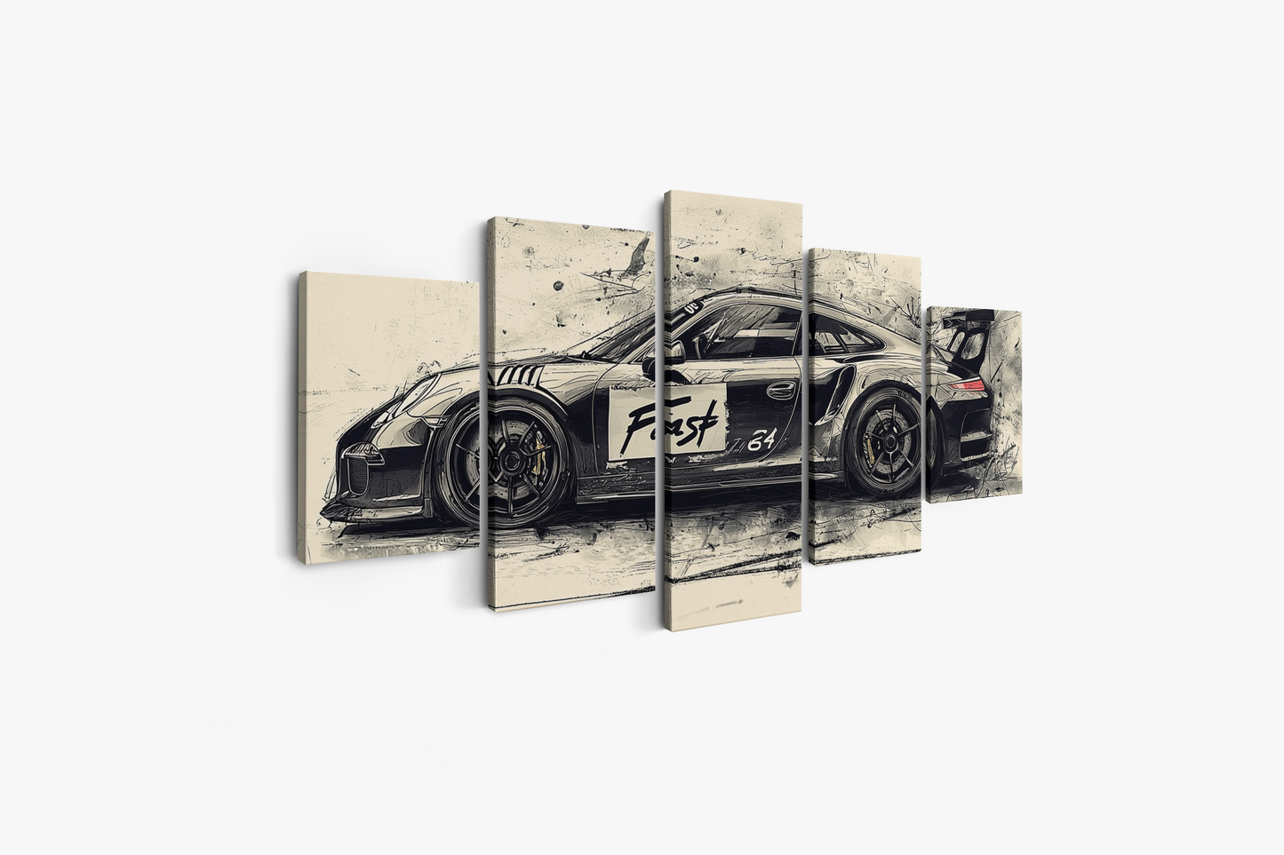 PORSCHE CAR WALL ART