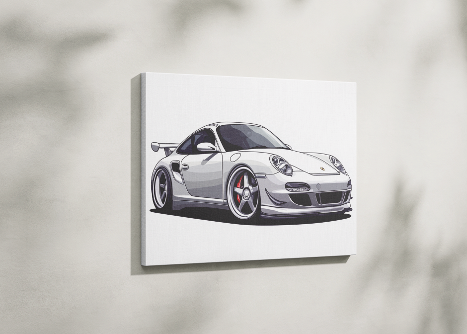 PORSCHE CAR WALL ART