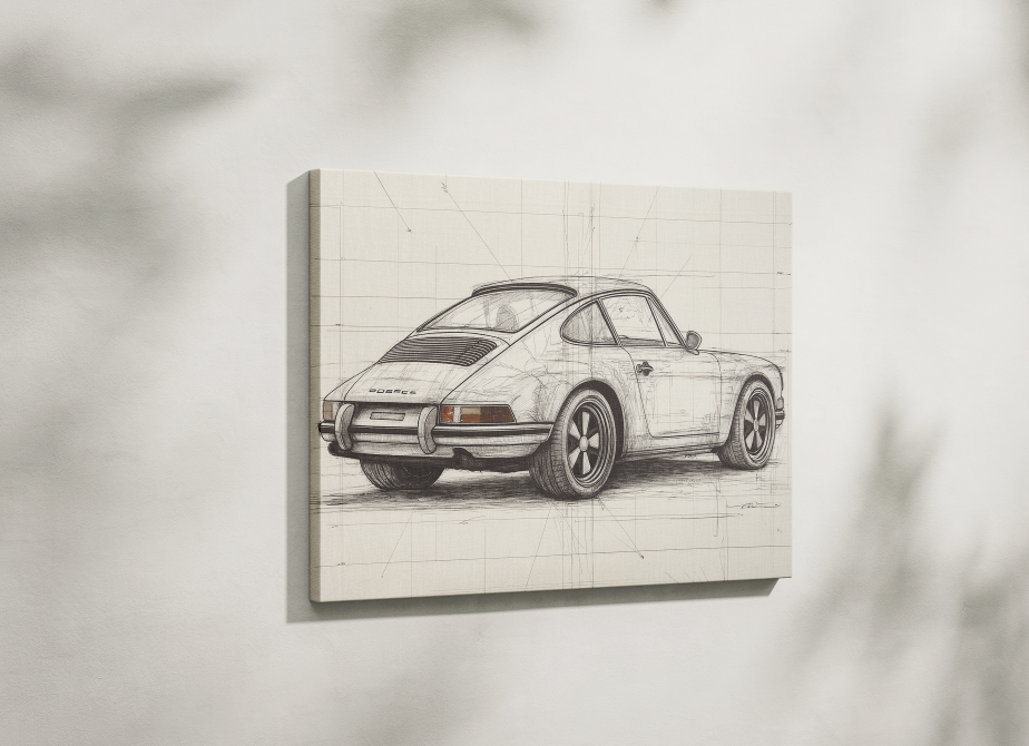 PORSCHE CAR WALL ART