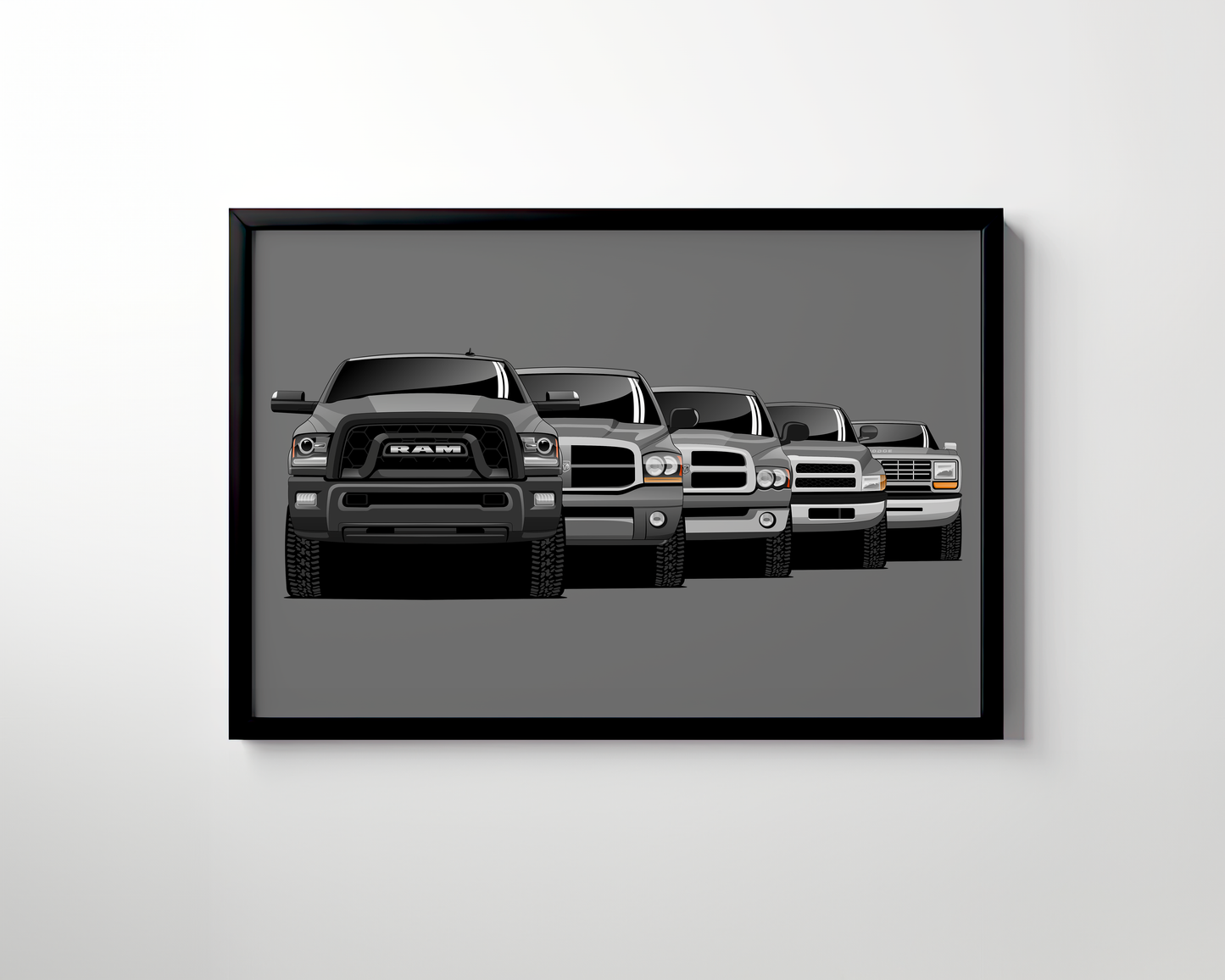 RAM TRUCK GENERATIONS WALL ART