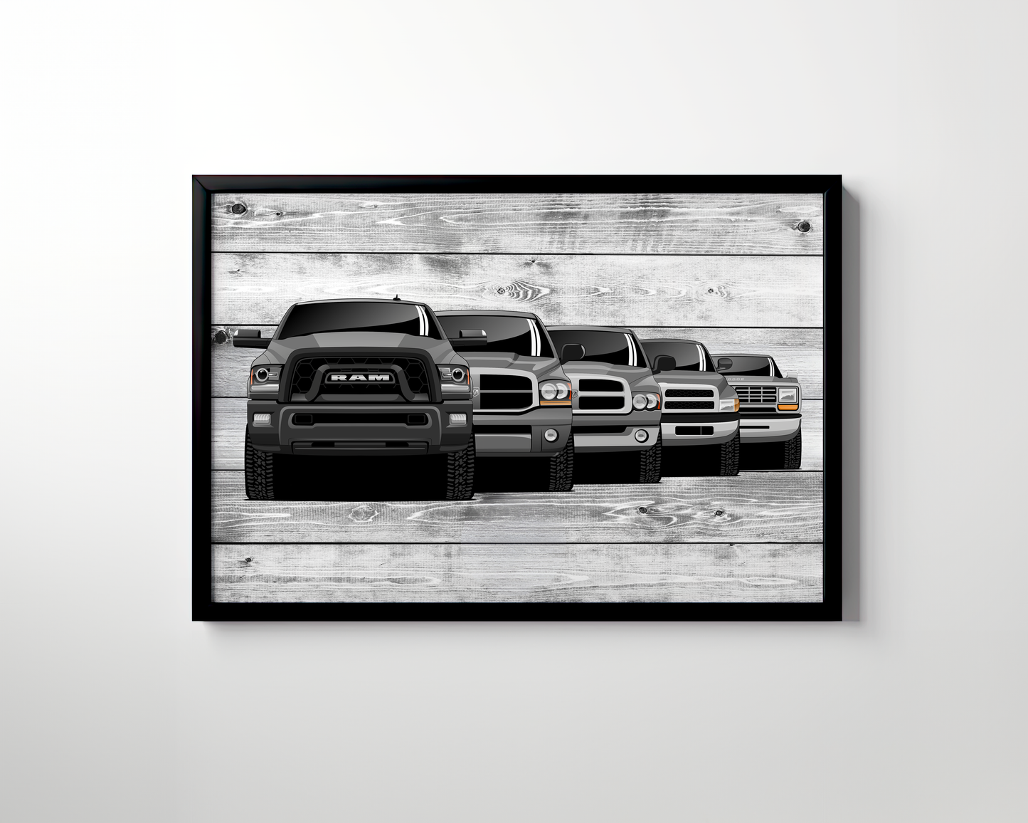 RAM TRUCK GENERATIONS WALL ART