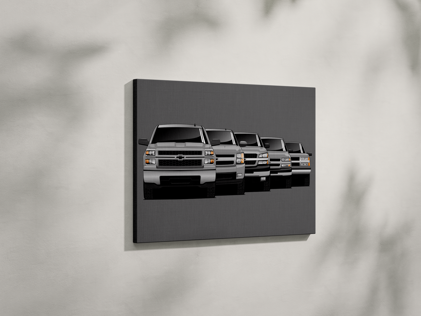 SILVERADO TRUCK GENERATIONS WALL ART