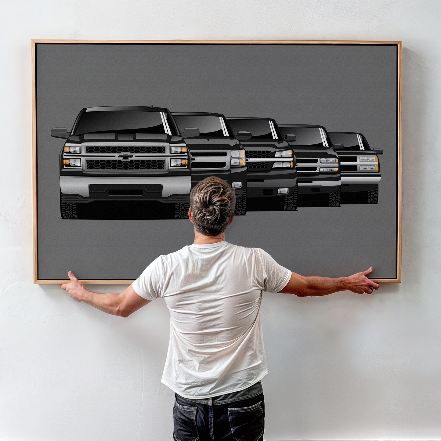 SILVERADO TRUCK GENERATIONS WALL ART