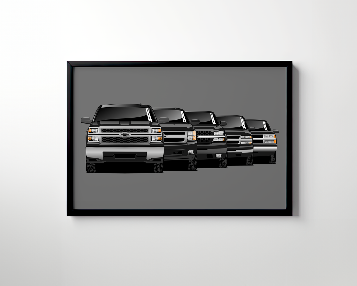 SILVERADO TRUCK GENERATIONS WALL ART