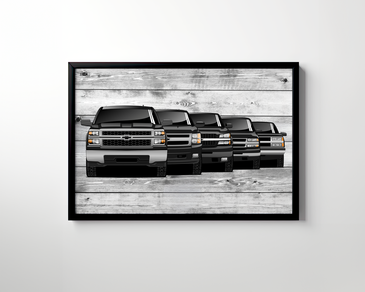 SILVERADO TRUCK GENERATIONS WALL ART