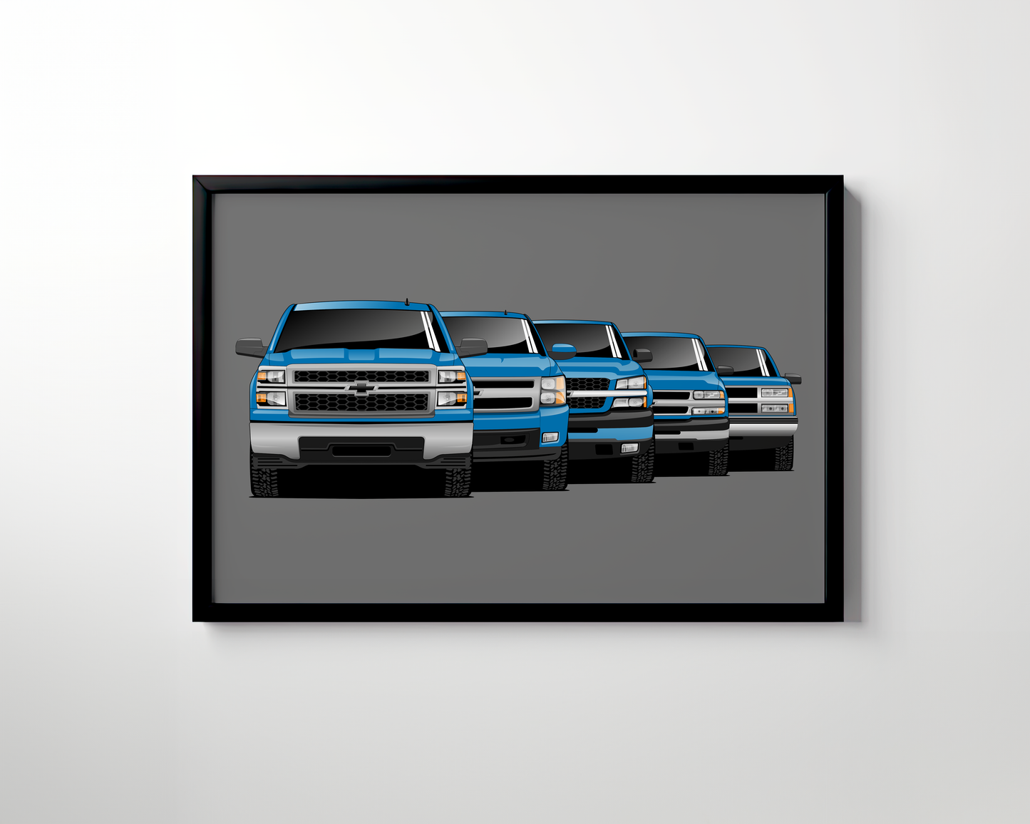 SILVERADO TRUCK GENERATIONS WALL ART