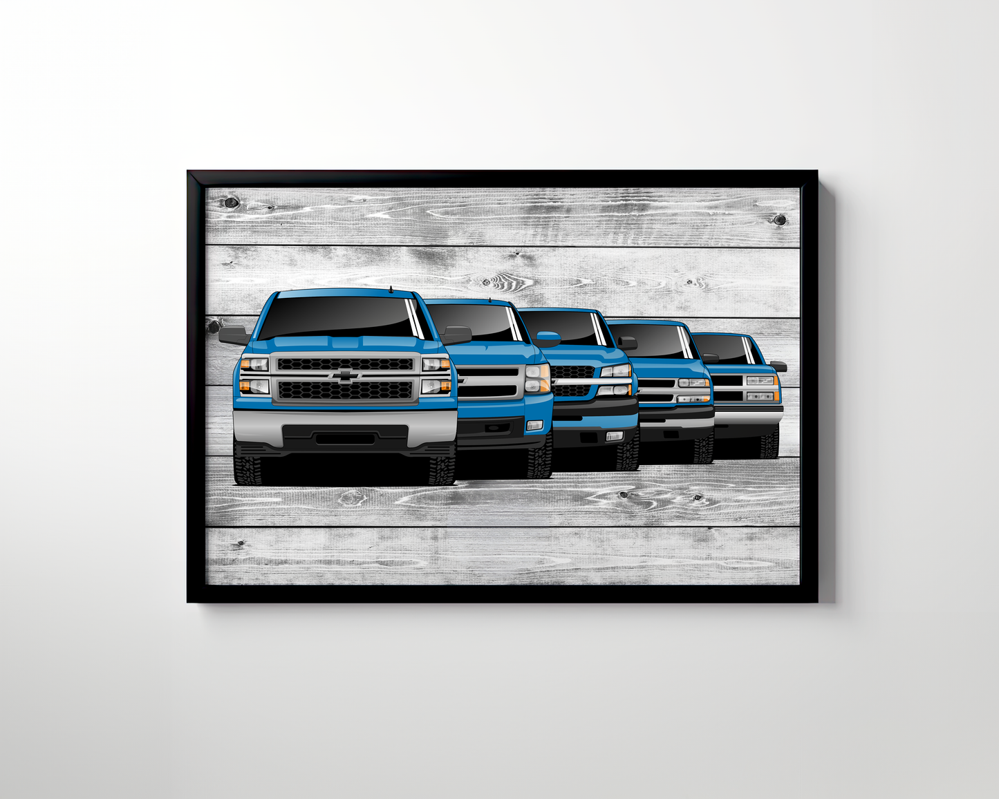 SILVERADO TRUCK GENERATIONS WALL ART