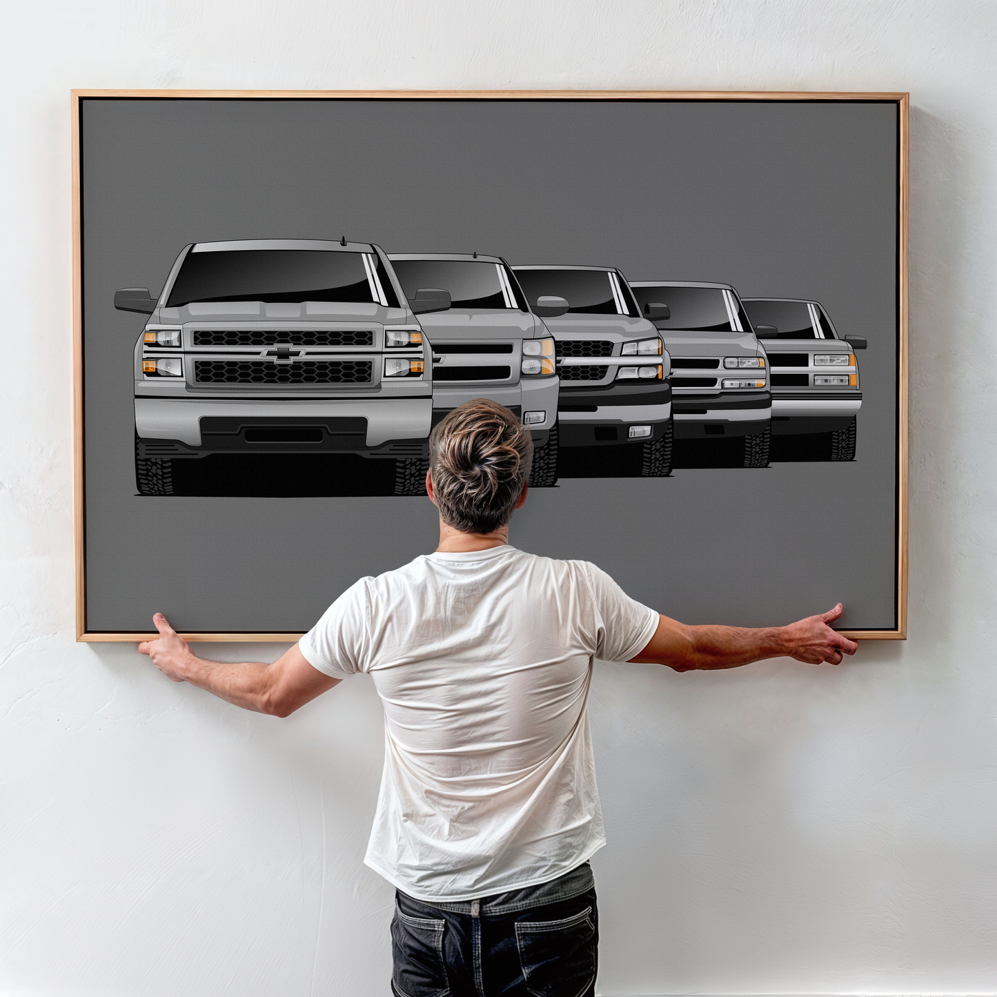 SILVERADO TRUCK GENERATIONS WALL ART