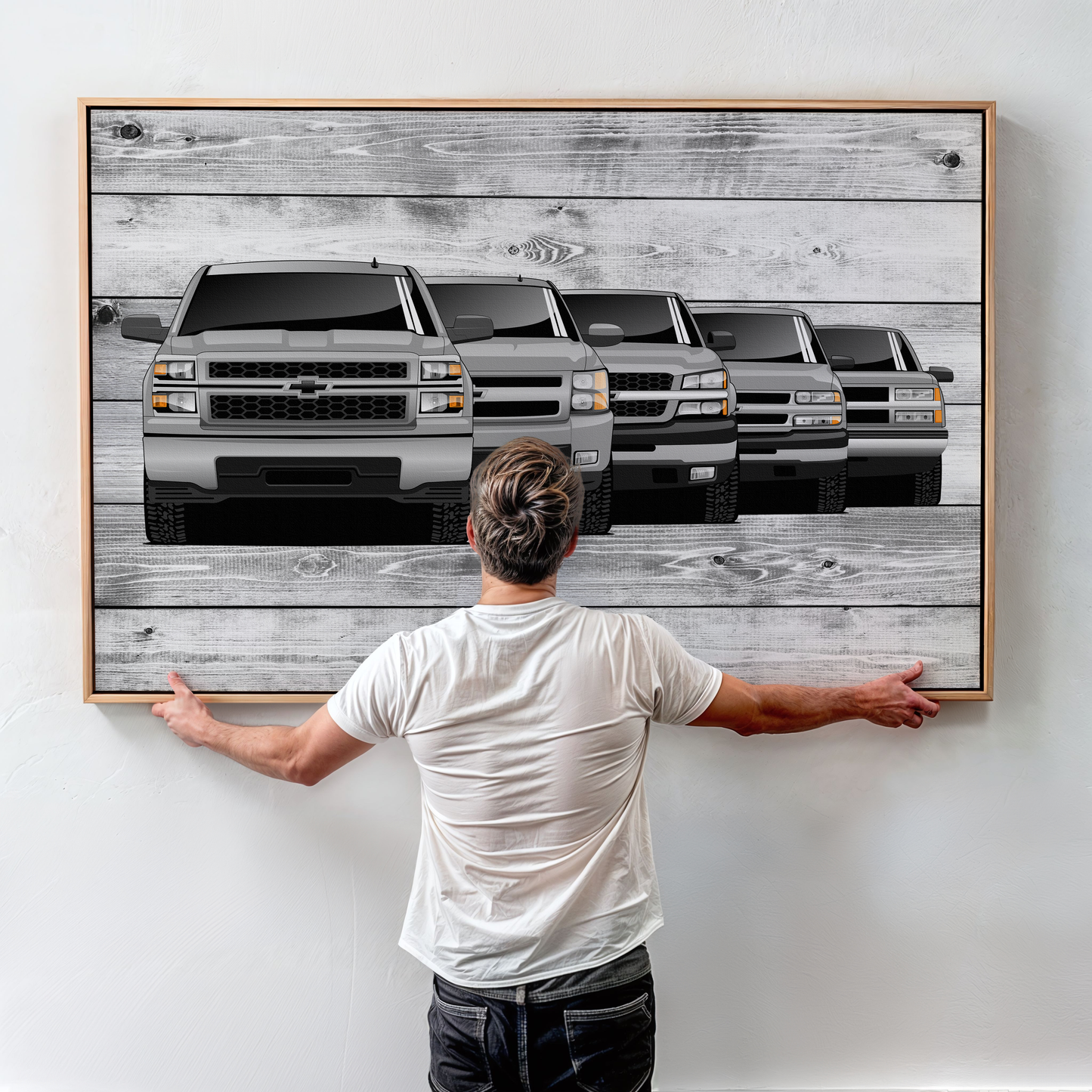 SILVERADO TRUCK GENERATIONS WALL ART