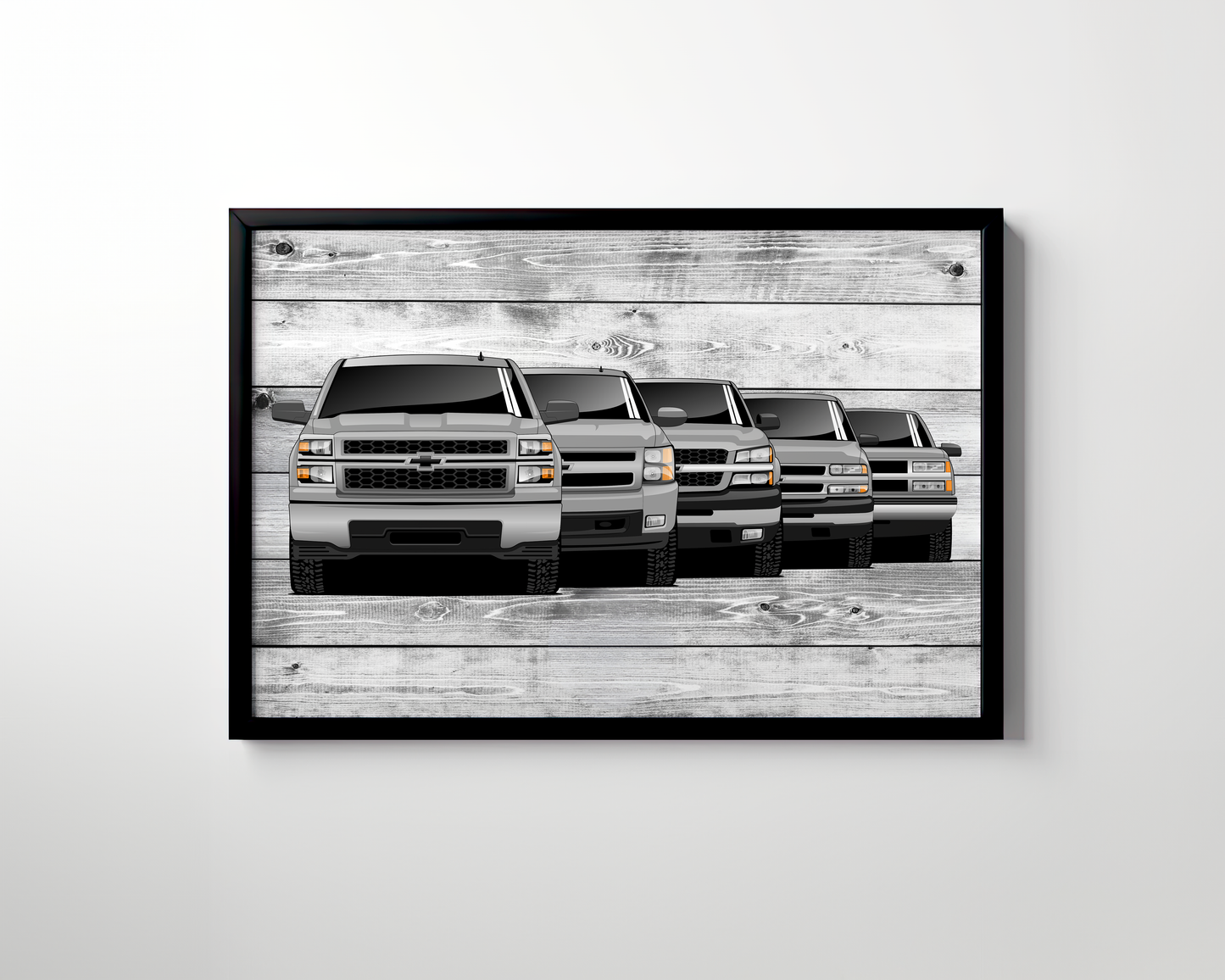 SILVERADO TRUCK GENERATIONS WALL ART